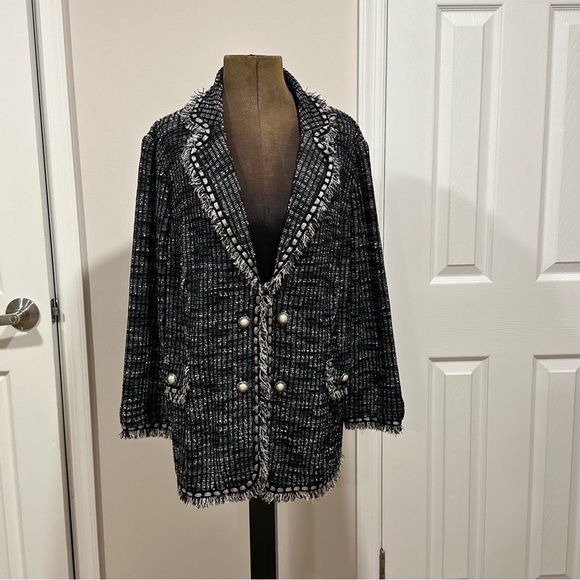 Misook Knit Open Front Jacket Plus Size 1X - Picture 1 of 8